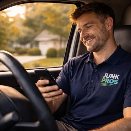 Relaxed junk hauler at golden hour